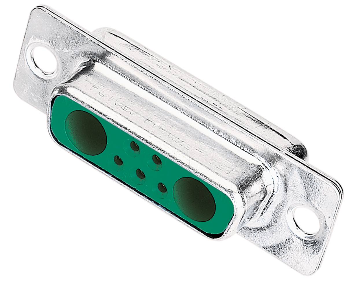HARTING 7W2 7 Way Panel Mount D-sub Connector Socket, 2.84mm Pitch
