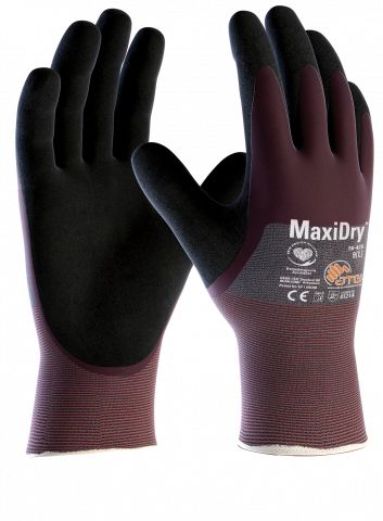 ATG Maxidry Grey Spandex Work Gloves, Size 8, DC-DC Fast Charge Coating