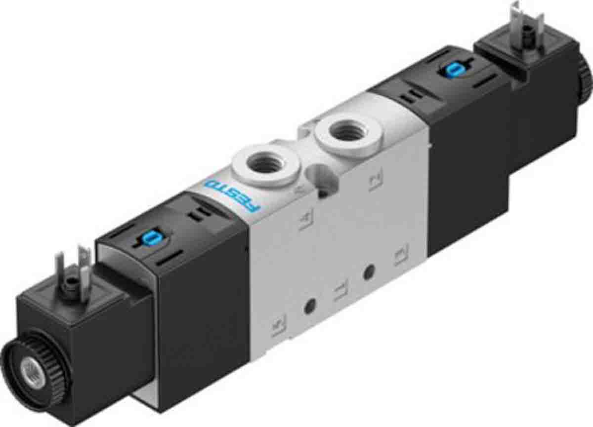 Festo 5/2 Bistable Solenoid Valve - Electrical G 1/8 VUVS Series 24V dc, 575265
