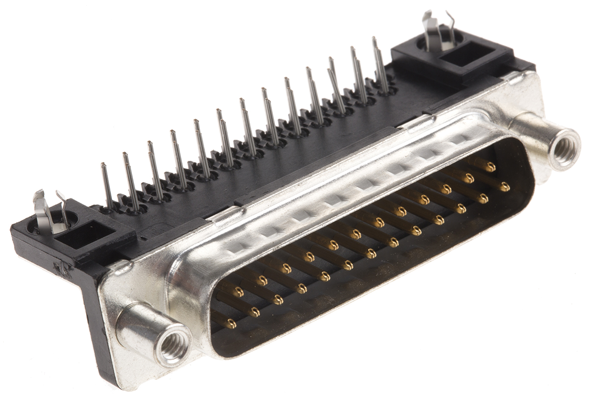 Amphenol Communications Solutions Delta D 25 Way Right Angle Through Hole D-sub Connector Plug, 2.76mm Pitch