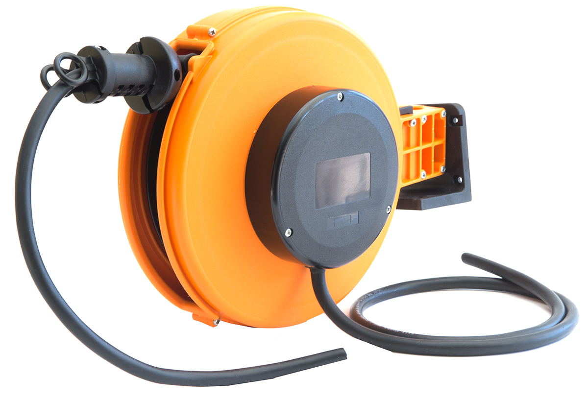 Schill 8m 0 Socket Cable Reel Spring Return Cable Reel, 230 V, IP20