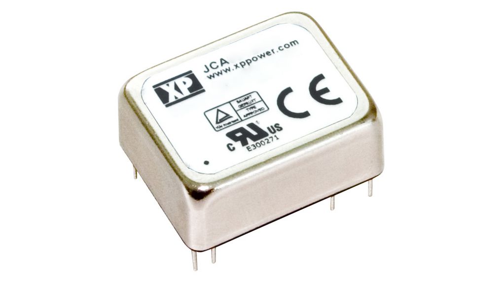 XP Power JCA DC-DC Converter, 12V dc/ 800mA Output, 36 → 75 V dc Input, 1W, Through Hole, +100°C Max Temp -40°C