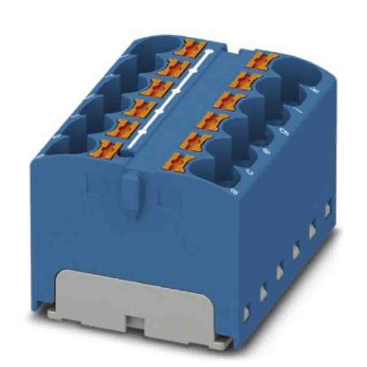 Phoenix Contact Distribution Block, 12 Way, 0.2 → 6mm², 32A, 450 V, Blue