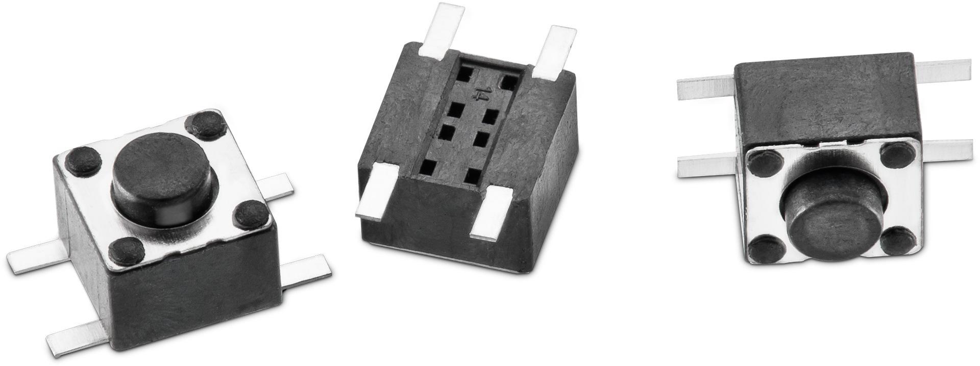 Wurth Elektronik Black Round Tactile Switch, SPST 50 mA 3.8mm PCB