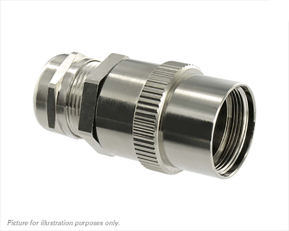 Souriau Sunbank by Eaton, UT0Size 20 Straight Cable Clamp With Strain Relief, For Use With UT0-UT0W Series Circular