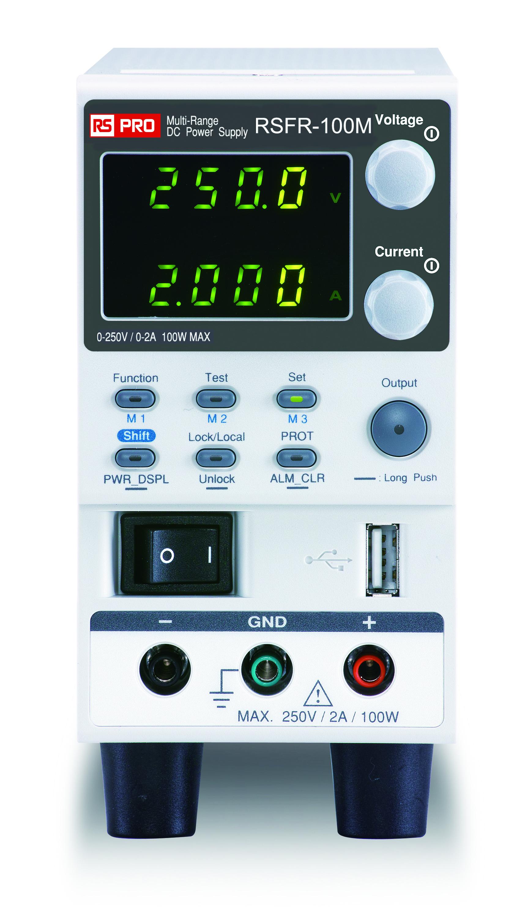 RS PRO Digital Bench Power Supply, 0 → 250V, 2A, 1-Output, 100W