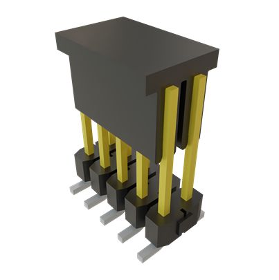 Samtec TSM Series Vertical Surface PCB Header, 10 Contact(s), 2.54 mm Pitch, 2 Row, Unshrouded