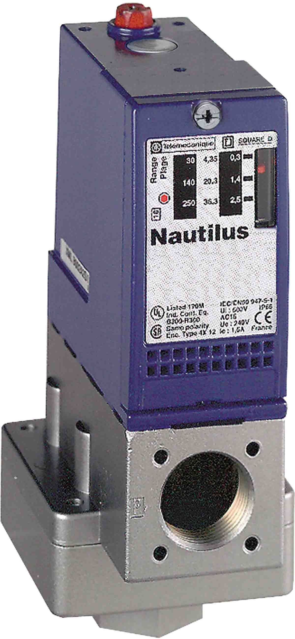 Telemecanique Sensors Pressure Switch, 0.15bar Min, 2.5bar Max, 1 C/O Output, Differential Reading