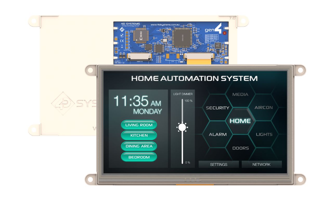 4D Systems gen4-4DPi-70T TFT LCD Colour Display / Touch Screen, 7in, 480 x 800pixels