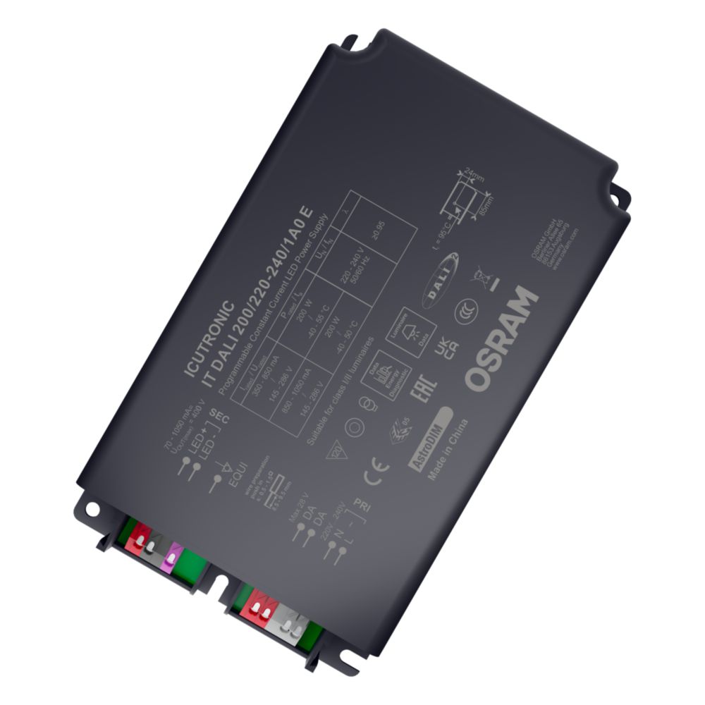 Osram Dimmable LED Driver, 145 → 285V Output, 200W Output, 700mA Output, Constant Current Dimmable