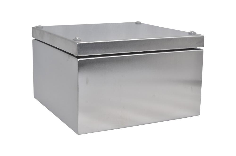 RS PRO 304 Stainless Steel Enclosure, IP66, 200 mm x 200 mm x 121mm