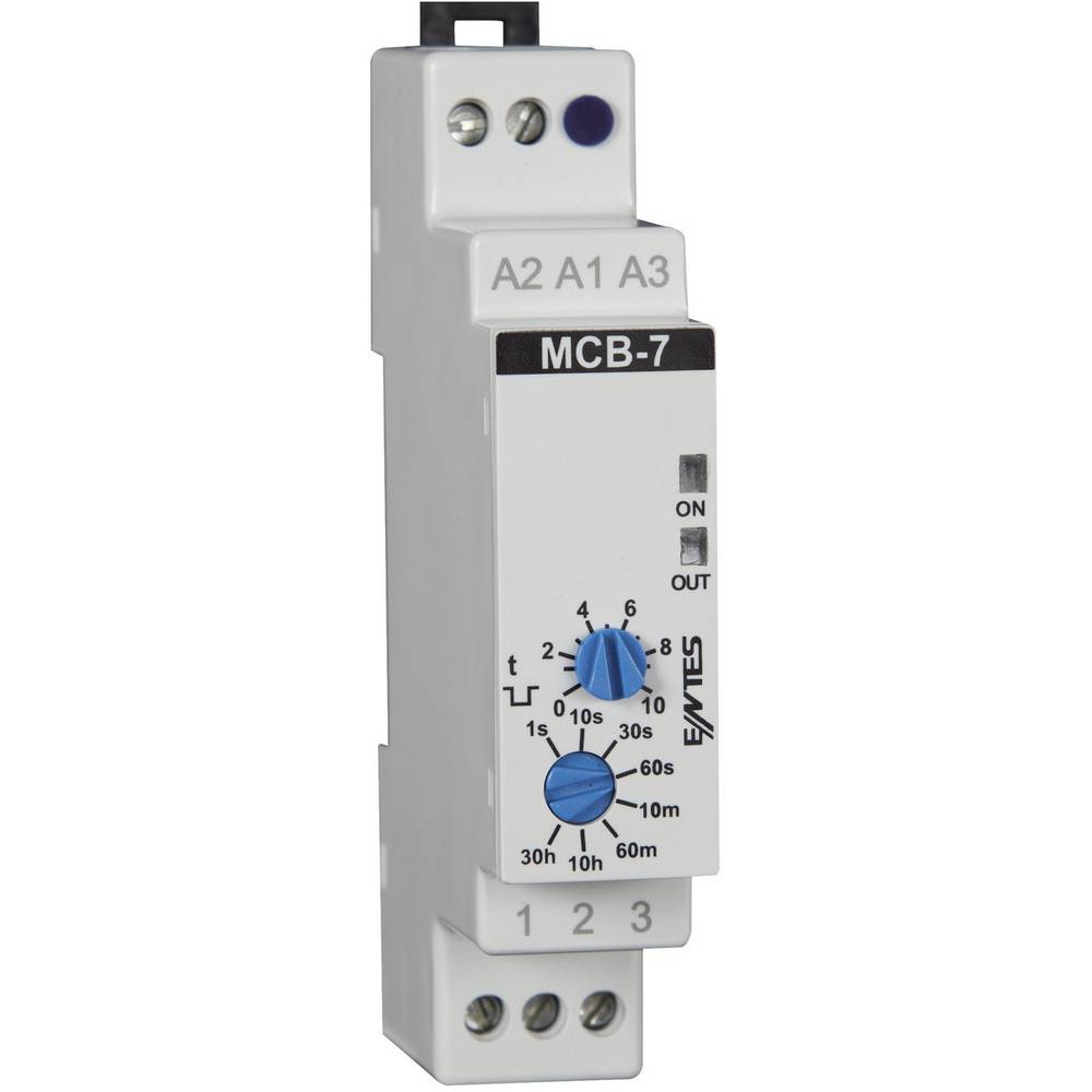 ENTES MCB Series DIN Rail Mount Timer Relay, 12 → 240V ac, 1-Contact, 0.1 sec → 30 hrs, SPDT