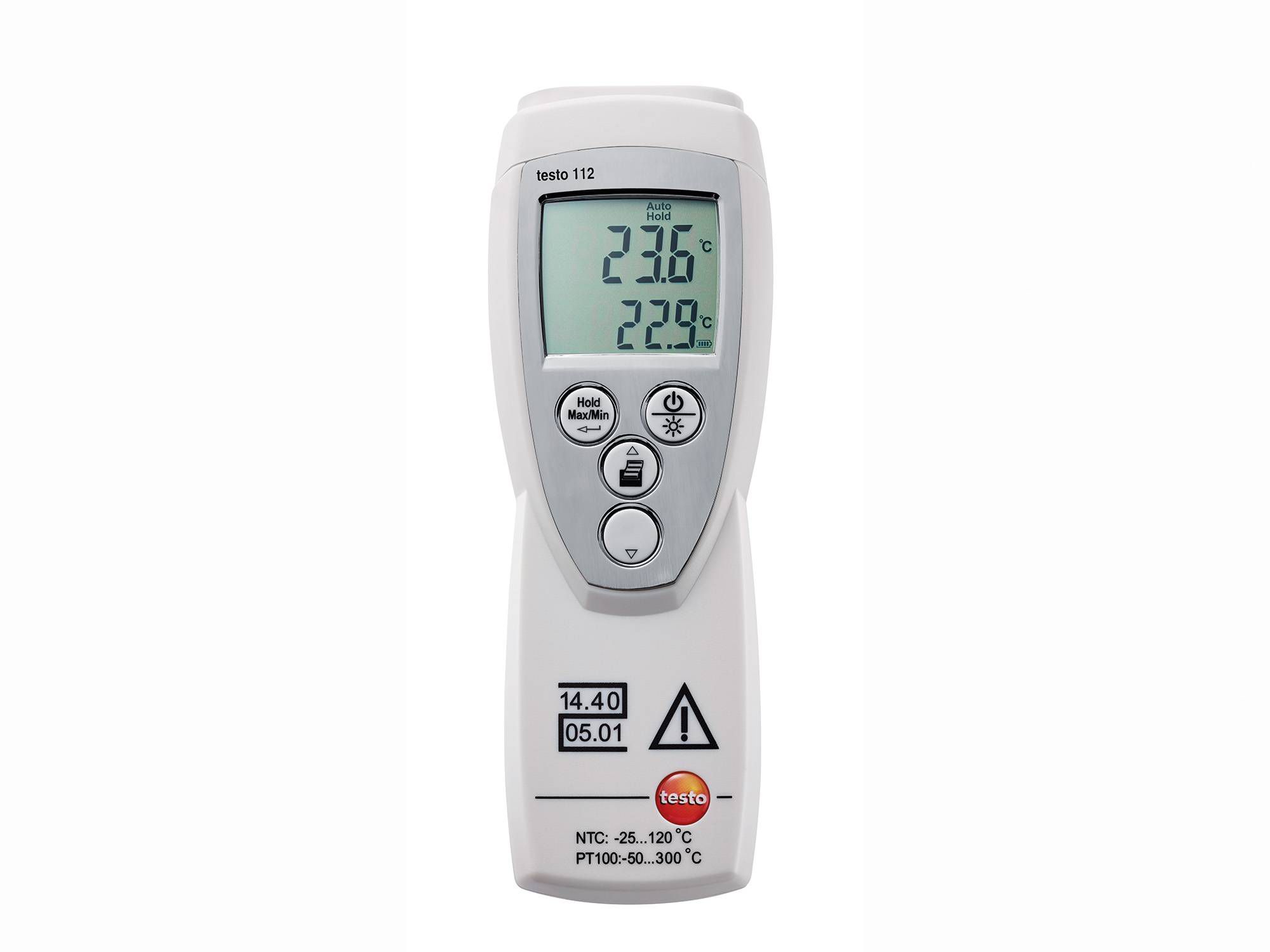 Testo 112 Wired Digital Thermometer for Food Industry Use, NTC, PT100 Probe, 1 Input(s), +300°C Max, ±0.2 °C Accuracy