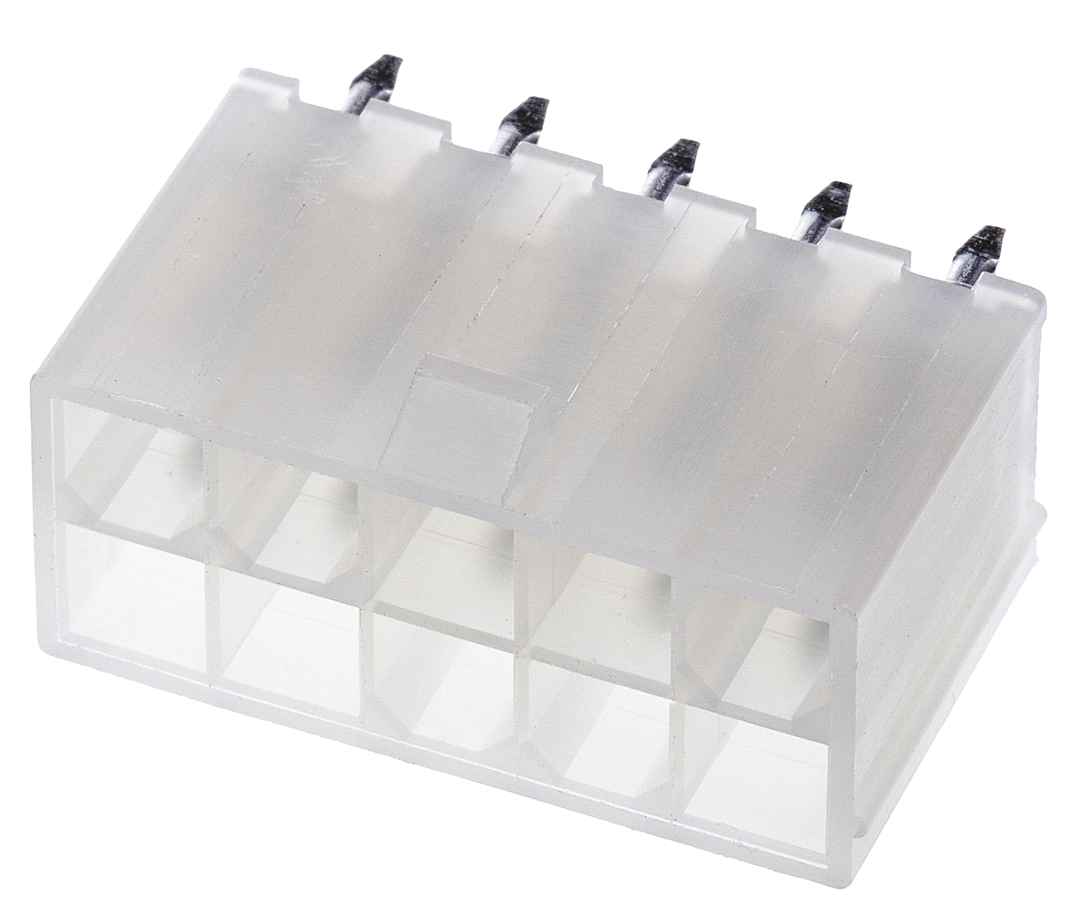 Molex Mini-Fit Jr Series Straight Through Hole PCB Header, 10 Contact(s), 4.2 mm Pitch, 2 Row, Shrouded