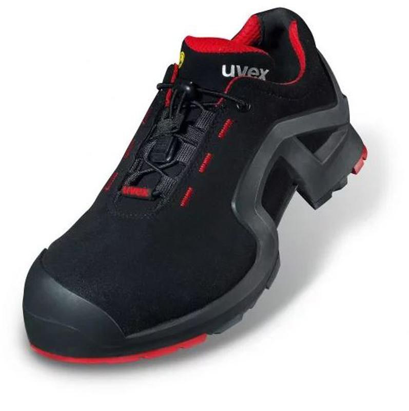 uvex 1 Men, Women Black, Red Composite Toe Capped Safety Trainers, UK 13, EU 48