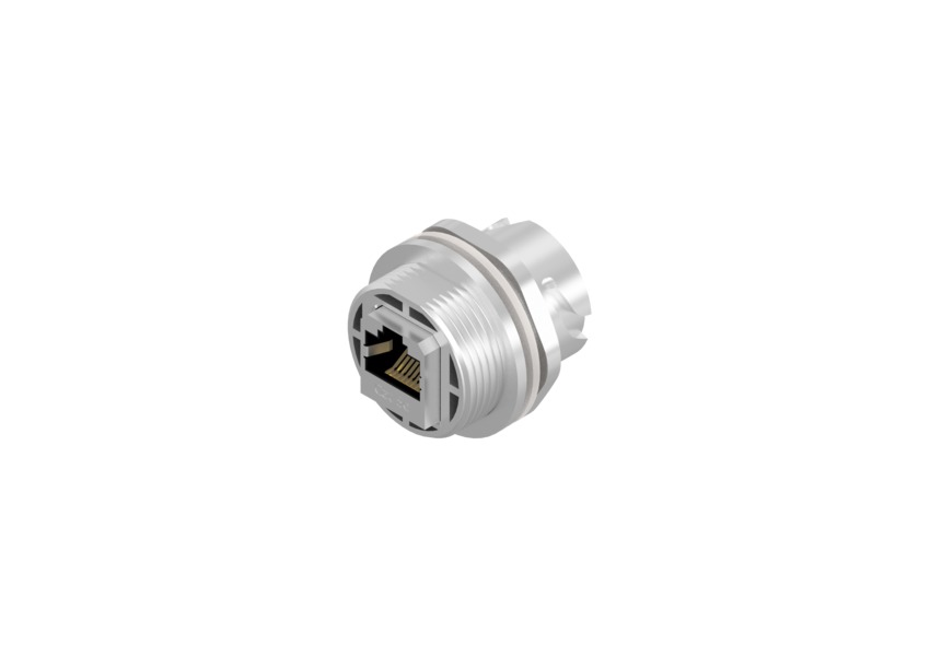 CONEC 17 Series Single-Port RJ45 Jack Receptacle Assembly Kit, Cat5e, Shielded