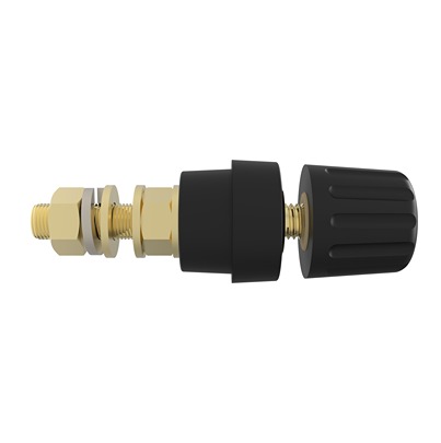 Schutzinger 12.4mm Black Terminal Post, 1kV, 100A, M8 x 0.75 Thread