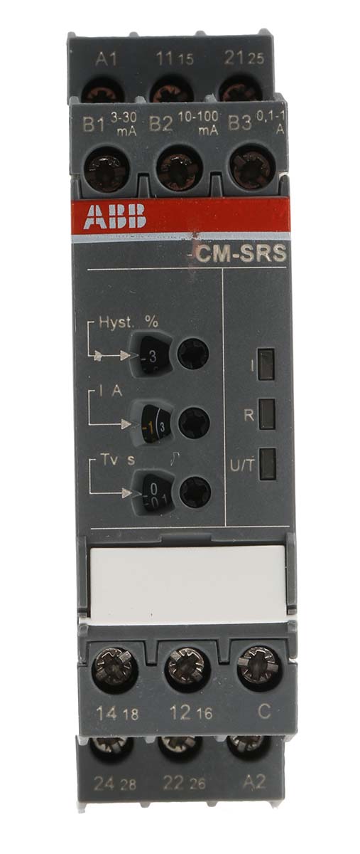 ABB Current Monitoring Relay, 1 Phase, DPDT, DIN Rail