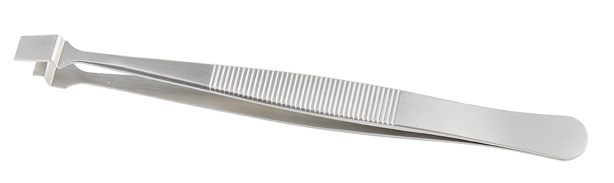 RS PRO 120 mm, Stainless Steel, Wafer, Tweezers