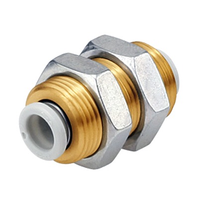 SMC KQ2 Series Bulkhead Union, 4 mm to 4 mm, Tube-to-Tube Connection Style, KQ2E04-00AJ