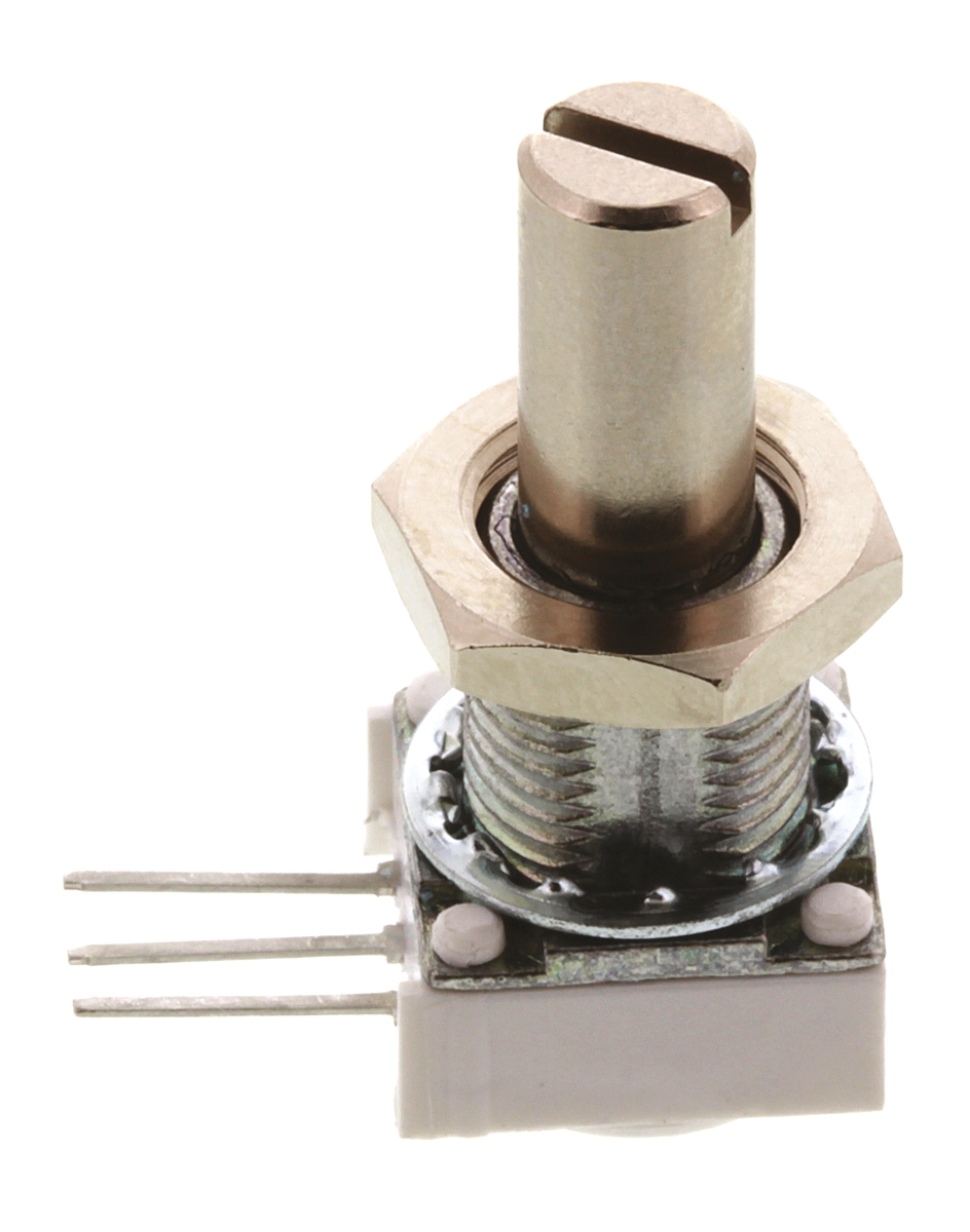 Vishay 148 10kΩ Rotary Potentiometer 1-Gang, Panel Mount (Through Hole), 14810F0GJSX10103KA