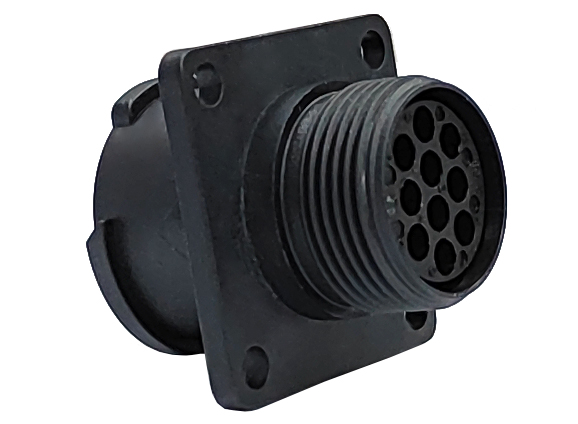 Amphenol Industrial Circular Connector, 8 Contacts, Flange, M12 Connector, Socket, Female, IP67, IP68, IP69K,