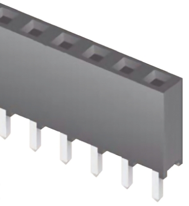 Samtec SQT Series Straight Through Hole Mount PCB Socket, 8-Contact, 1-Row, 2mm Pitch, Solder Termination