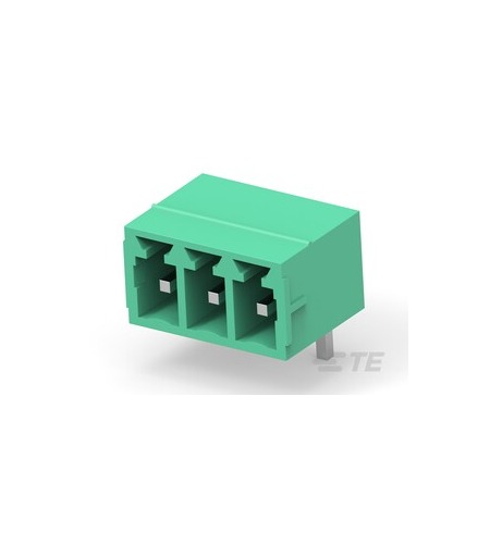 TE Connectivity 2842 Series PCB Terminal Block, 3-Contact, 3.81mm Pitch, Board Mount, 1-Row, Through Hole Termination
