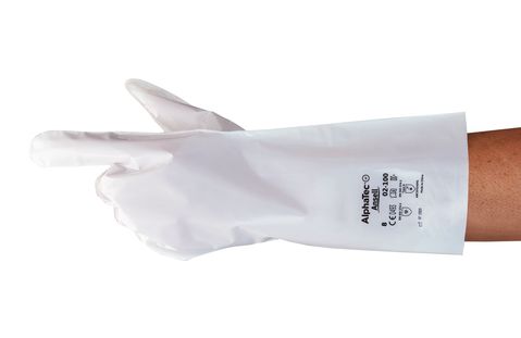 Ansell AlphaTec White Polyethylene Work Gloves, Size 9, Polymer Coating