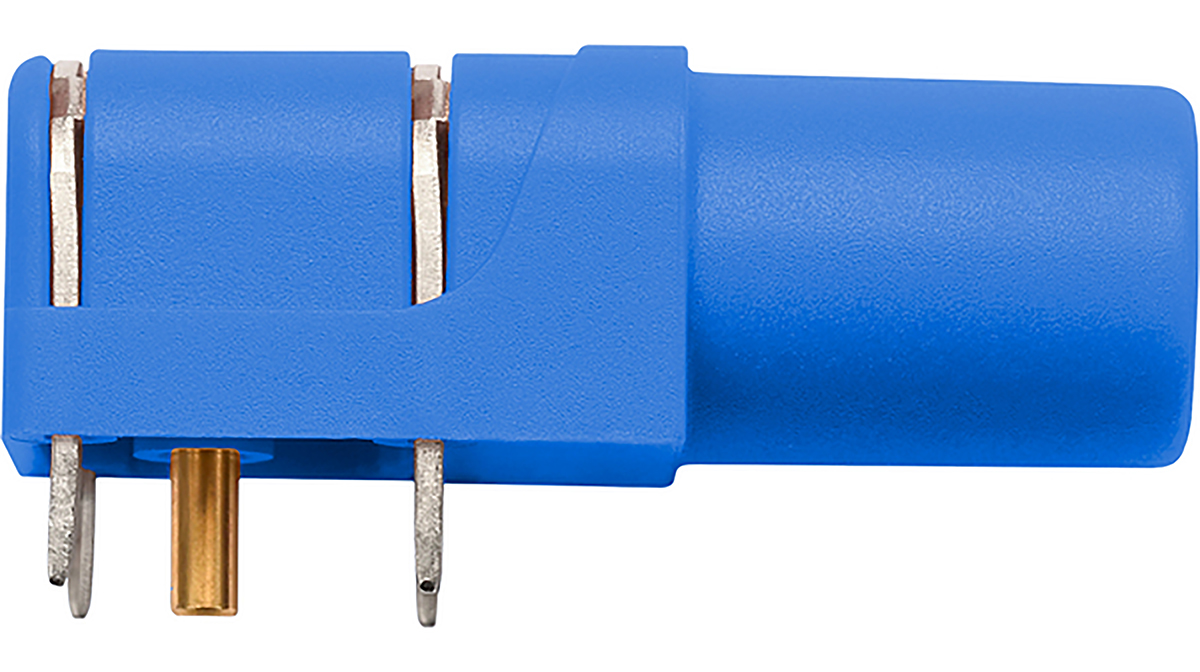 Schutzinger Blue Female Banana Socket, 4 mm Connector, Solder Termination, 24A, 1000V, Gold Plating