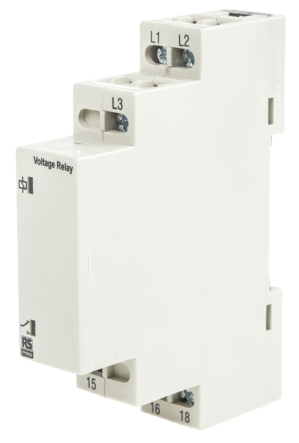 RS PRO Phase, Voltage Monitoring Relay, 3 Phase, SPDT, Maximum of 280 V, DIN Rail