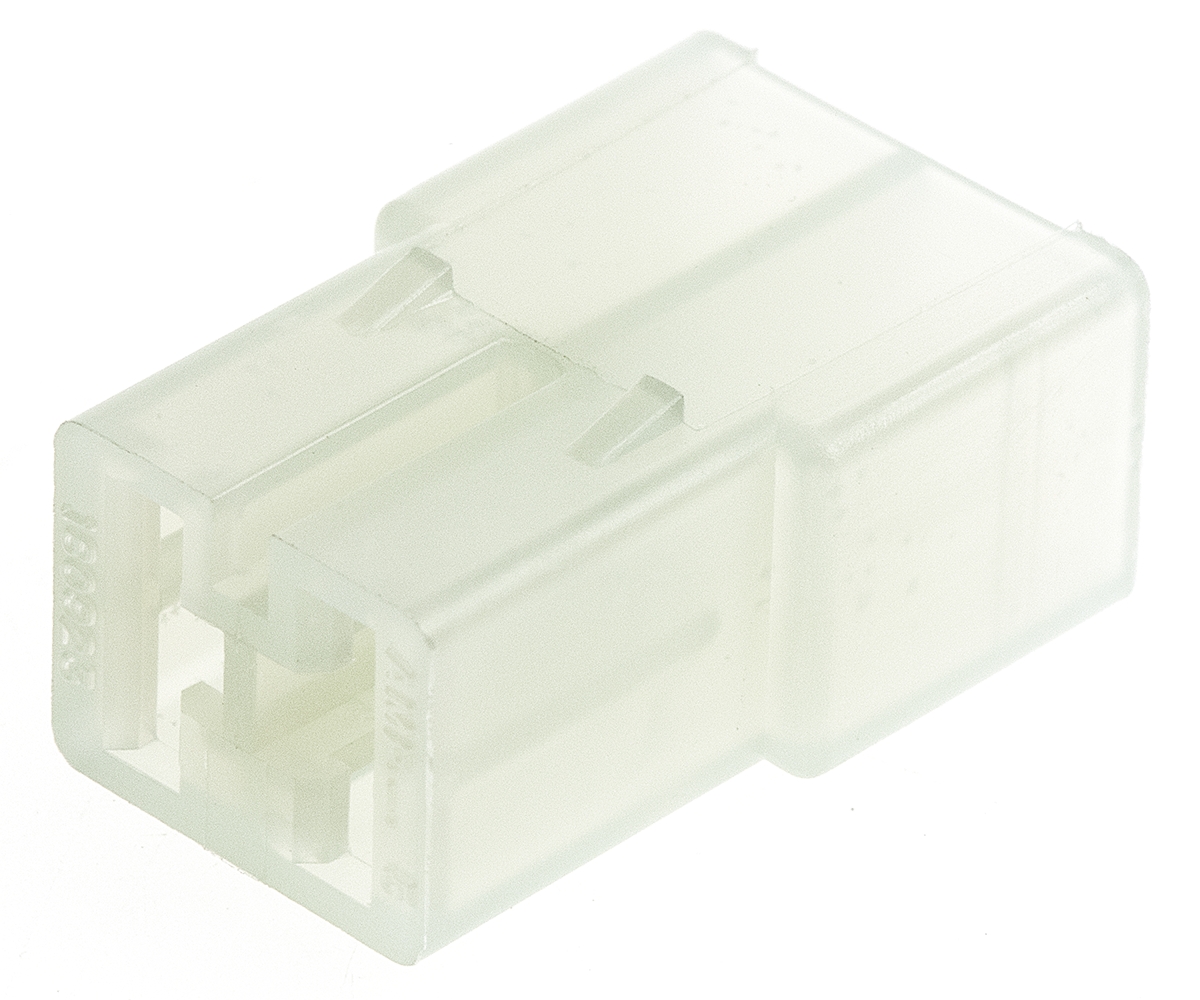 TE Connectivity, AMP FASTIN-FASTON 1 Way Nylon Crimp Terminal Housing, 6.35mm Tab Size, Natural