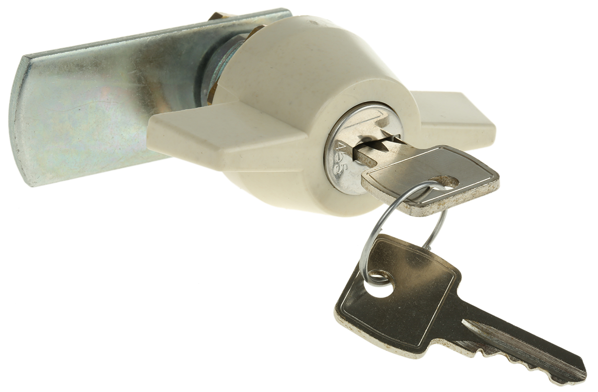 Euro-Locks a Lowe & Fletcher group Company Camlock, 13.2mm Panel-to-Tongue, 22.3 x 19.2mm Cutout, Key Unlock