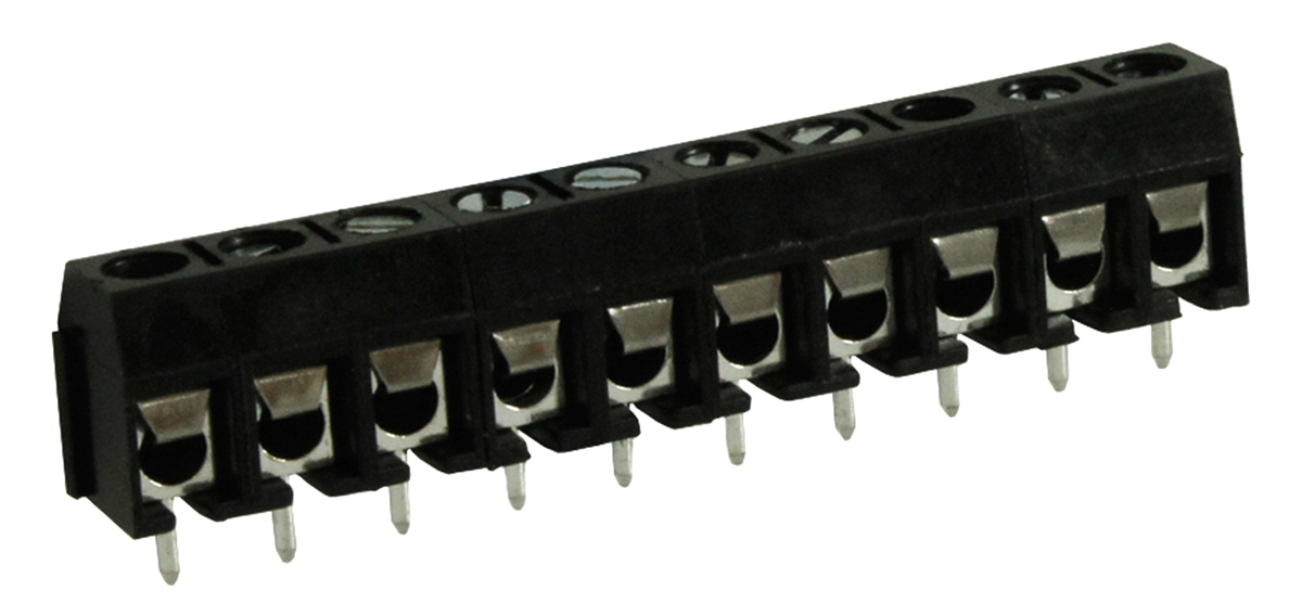 RS PRO PCB Terminal Block, 10-Contact, 5mm Pitch, Through Hole Mount, 1-Row, Screw Termination