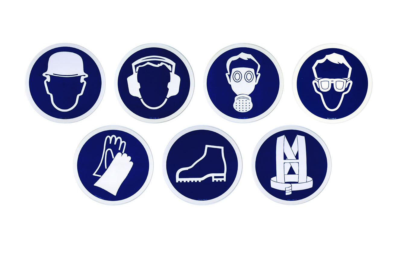 Penta Plastic Mandatory Head Protection Sign, 300mm