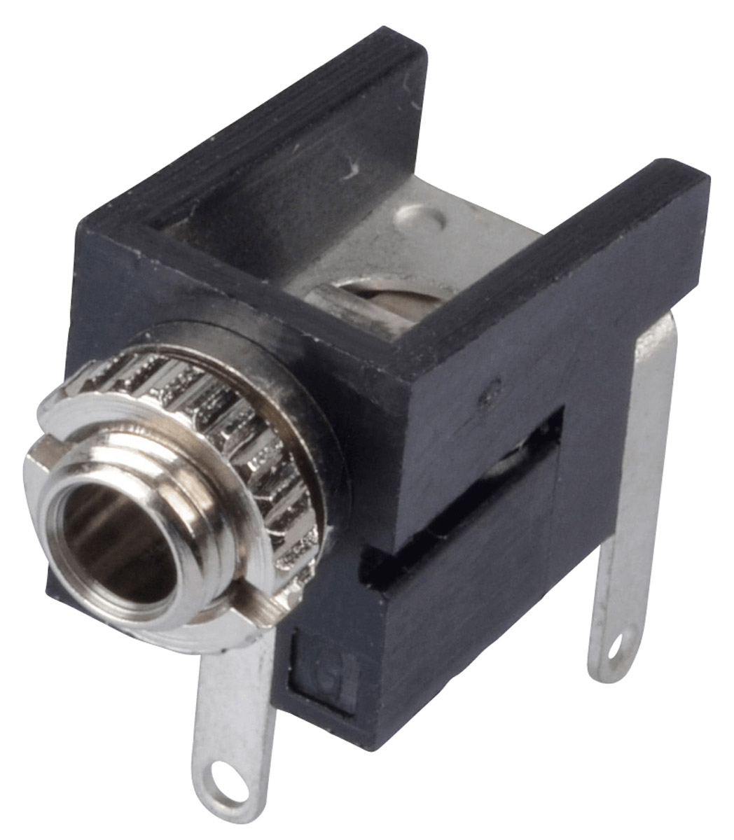 Lumberg Jack Connector 2.5 mm PCB Mount Mono Socket, 2Pole 300mA