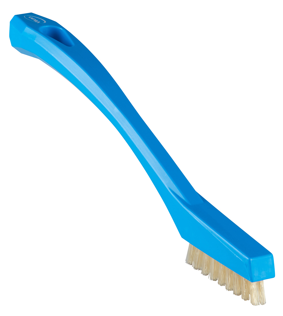Vikan Extra Hard Bristle Blue Scrubbing Brush, 11mm bristle length, PET bristle material