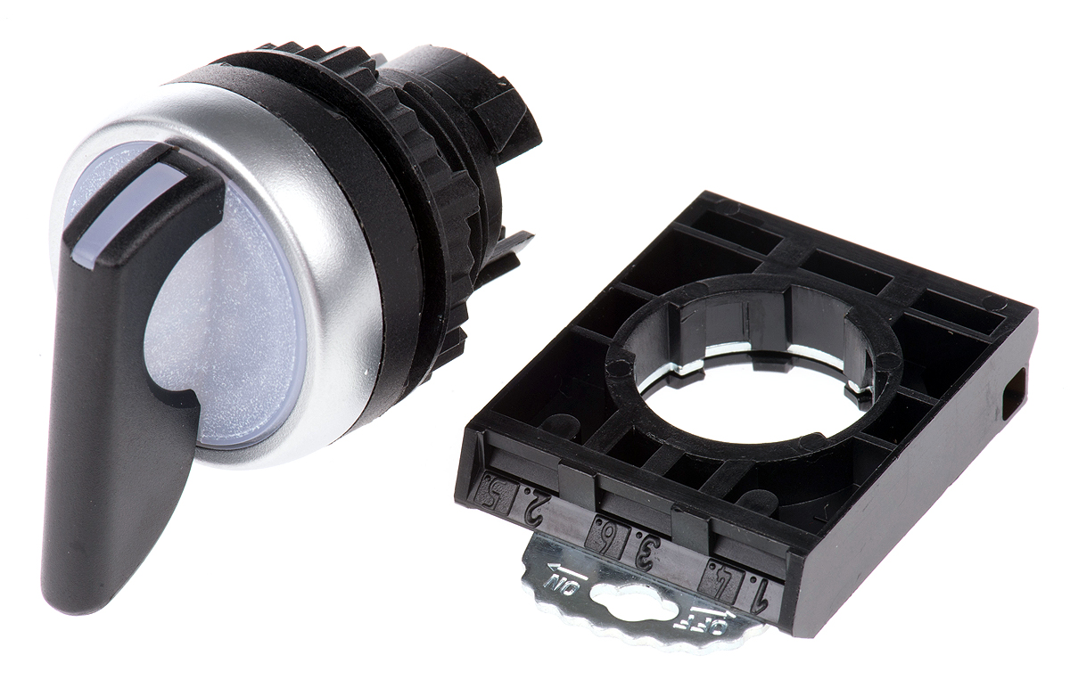 BACO BACO Series 3 Position Selector Switch Head, 22mm Cutout, Black Handle