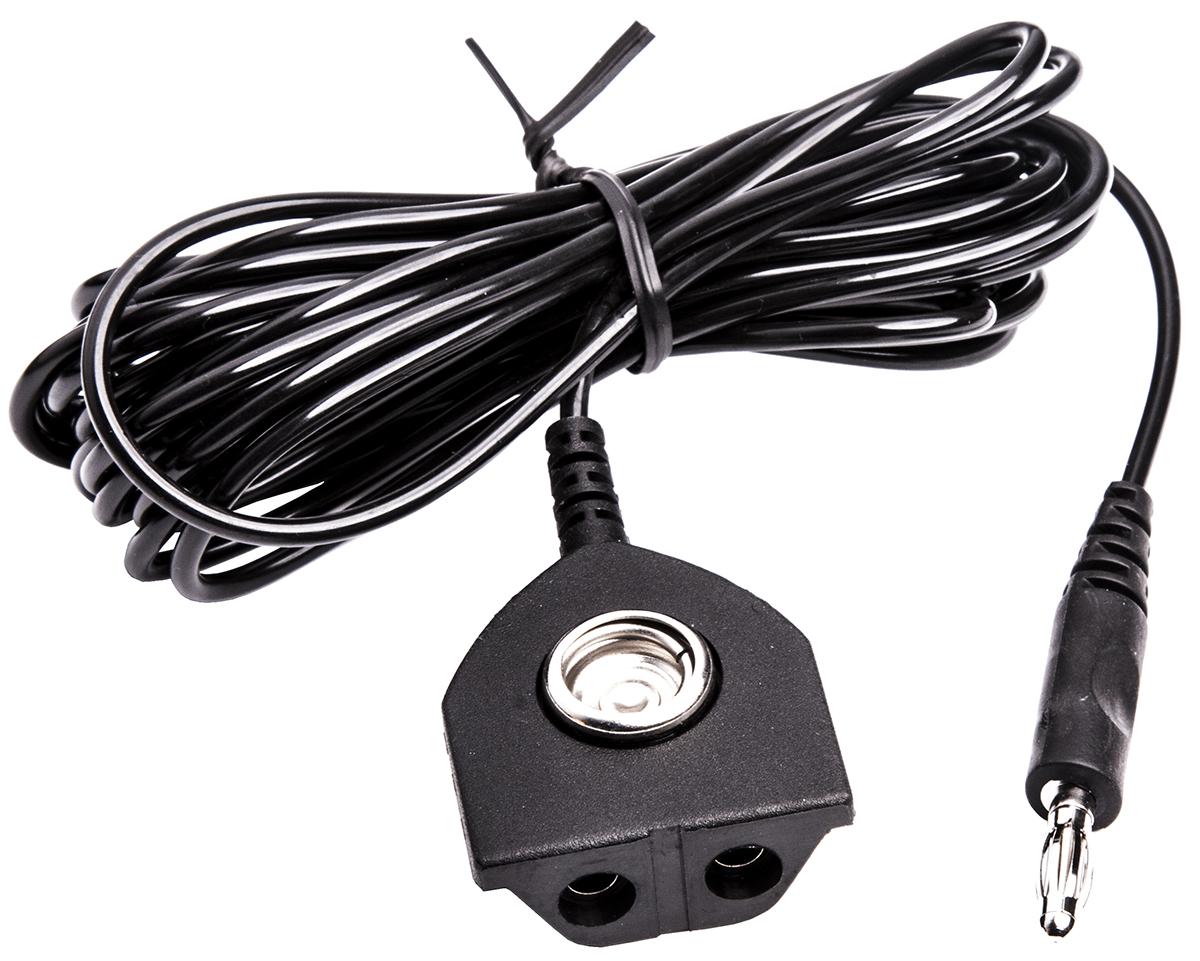 RS PRO ESD Grounding Cord With 10 mm Socket