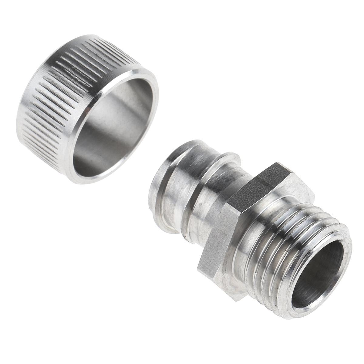 Kopex Straight, Conduit Fitting, 16mm Nominal Size, M16, 316 Stainless Steel, Metallic IP40 rating