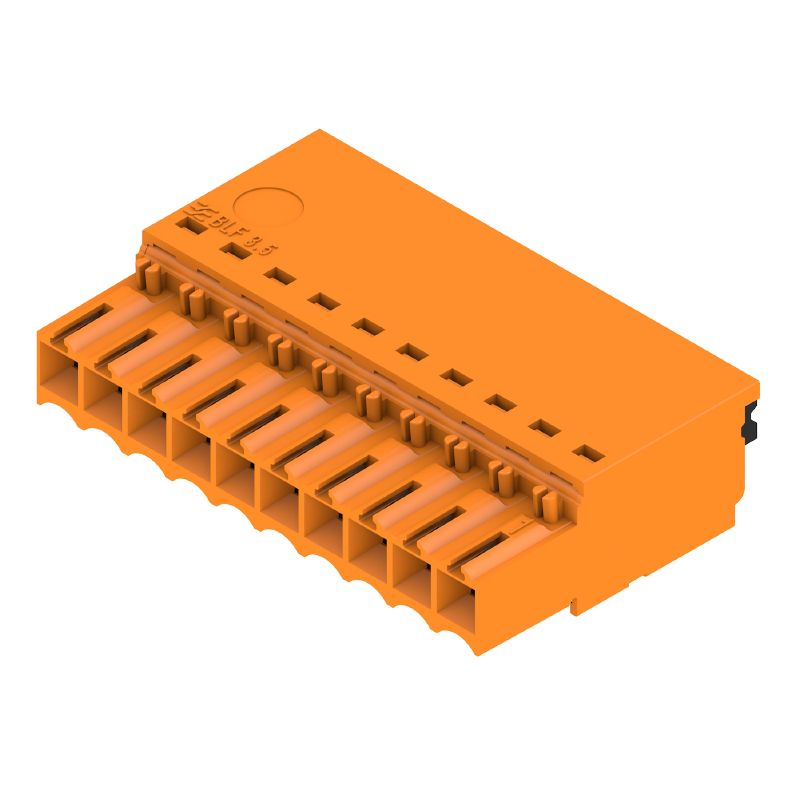 Weidmüller, 3.5mm Pitch, OMNIMATE BLF, 10 Way, , Pluggable Terminal Block, Plug, PCB Mount, Push In Termination,