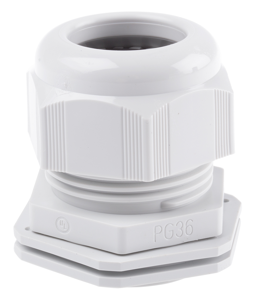 SIB SIB-TEC Series Grey PA 6 Cable Gland, PG36 Thread, 18mm min., 32mm max., IP68