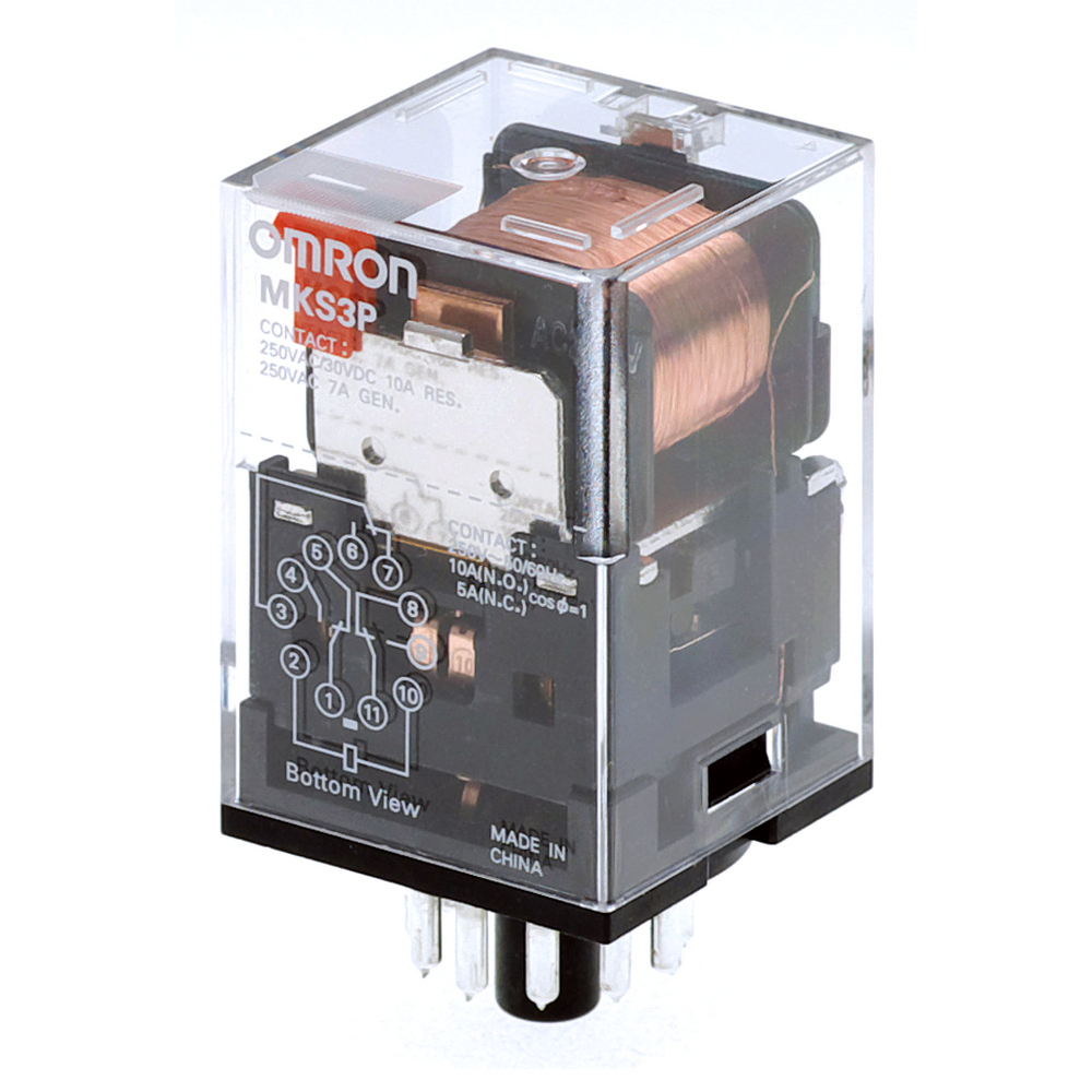 Omron Plug In Relay, 230V ac Coil, 10A Switching Current, 3PDT