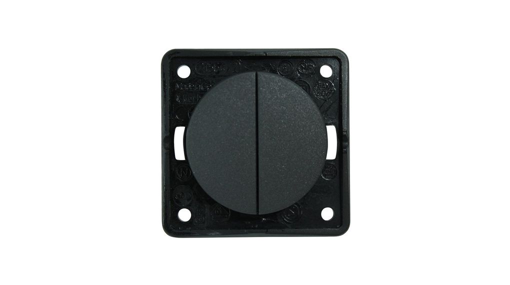 Berker Anthracite Rocker Switch, 2 Gang, INTEGRO