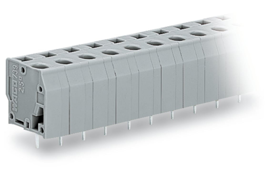 WAGO 739 Series PCB Connector, 9-Contact, 7.5mm Pitch, Through Hole Mount, 1-Row, Cage Clamp Termination