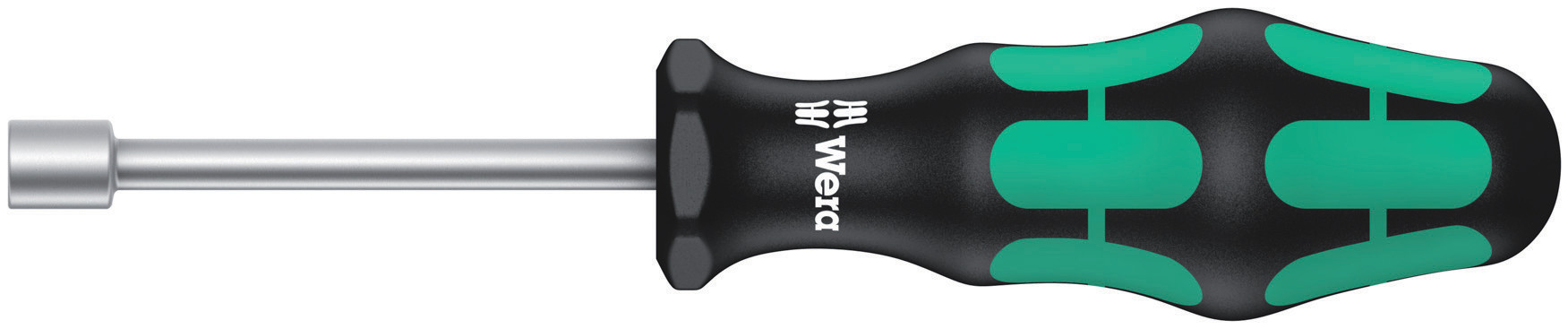 Wera Hexagon Nut Driver, 7/18 in Tip, 80 mm Blade, 192 mm Overall