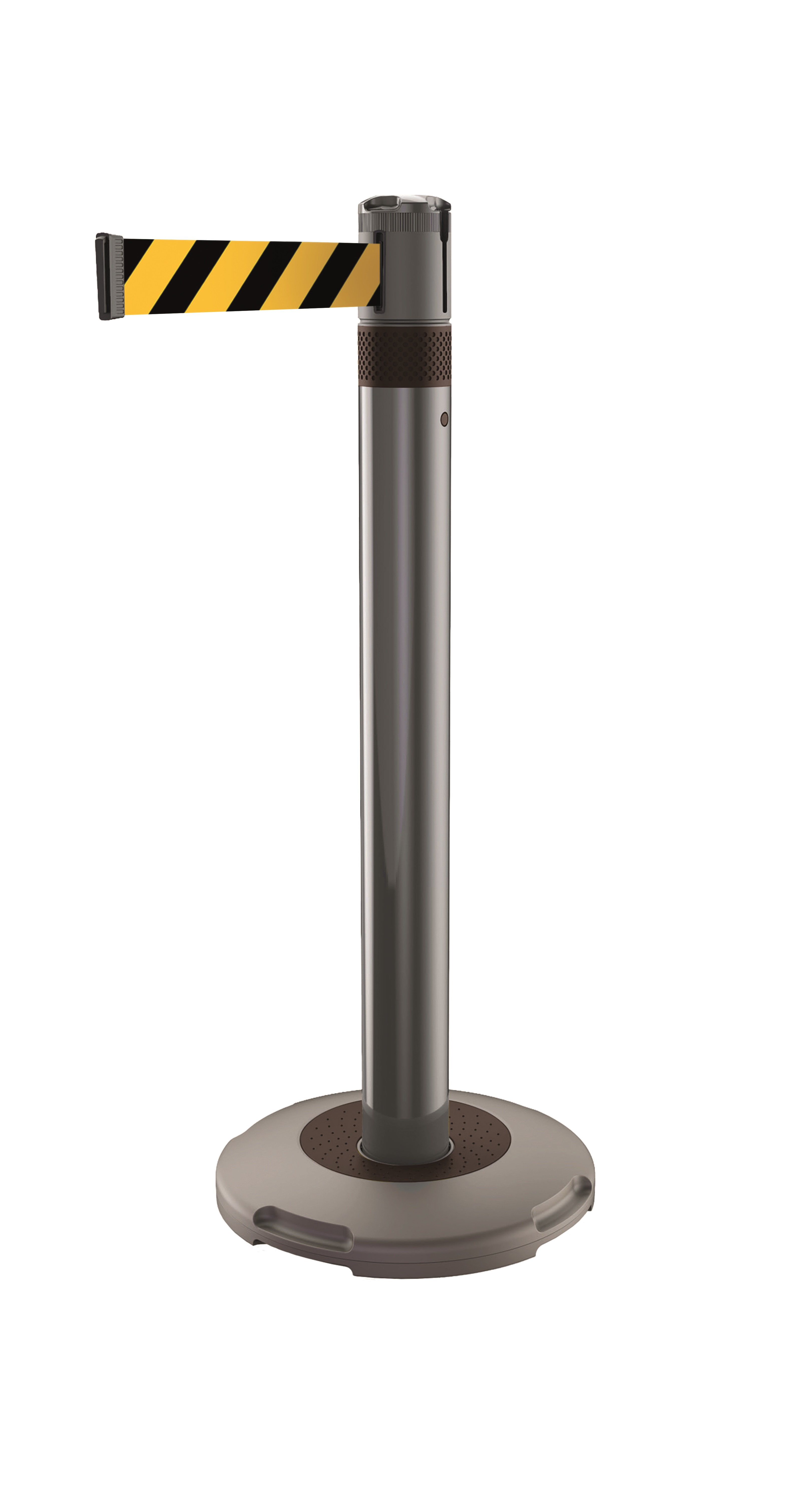 Skipper Black & Yellow Nylon Retractable Barrier, Black, Yellow Tape