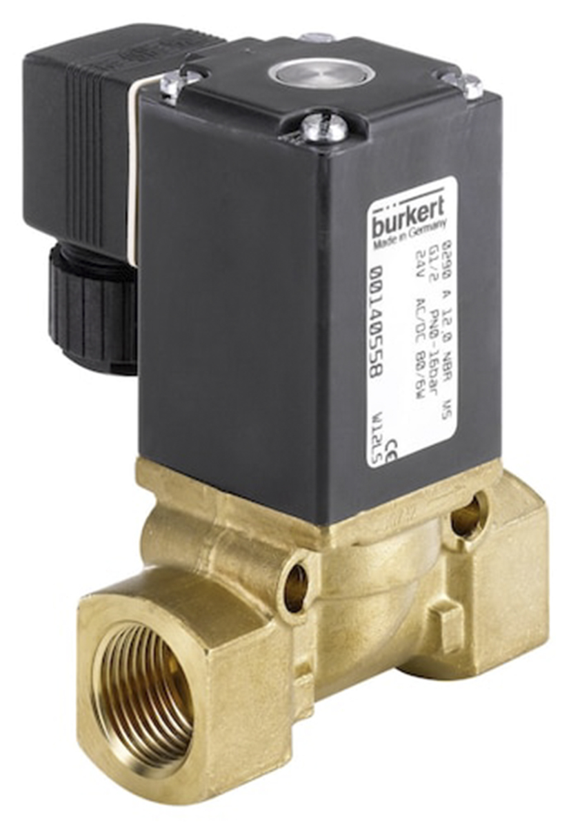 Burkert Solenoid Valve 053675, 2 Port, NC, 24 V G1, 25.4 mm