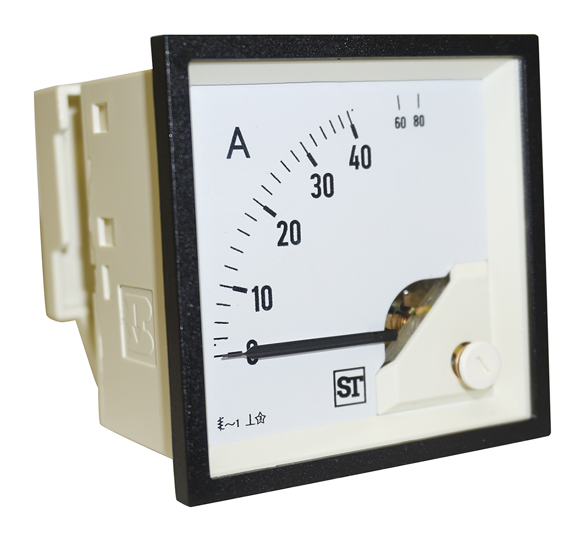 Sifam Tinsley Sigma Analogue Panel Ammeter 40A AC, 68mm x 68mm Moving Iron