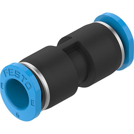 Festo NPQE-D Series Push-in Fitting, Push In 6 mm to Push In 6 mm, Tube-to-Tube Connection Style, NPQE-D-Q6-E-F1A-P10